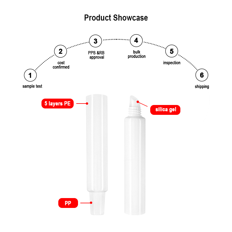   plastic tube with cosmetic silicone applicator  