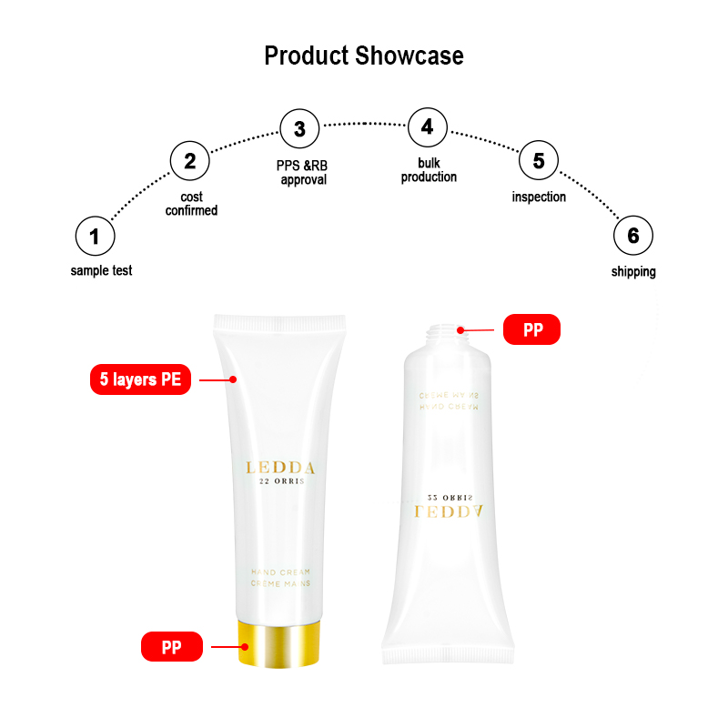 squeeze tube pe abl hand cream packaging 