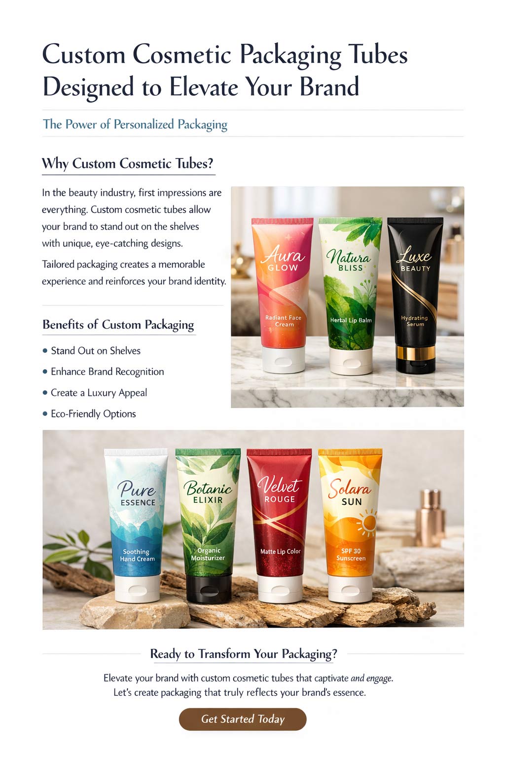 Runk packaging enpty tubes