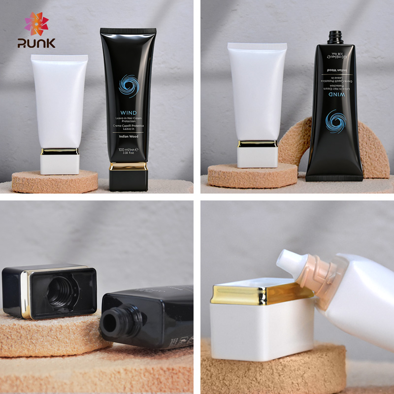 Metallic luster glossy cosmetic tube