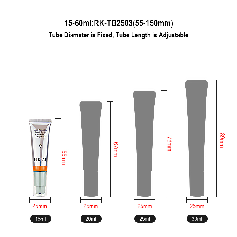 Runk cosmetic tube size