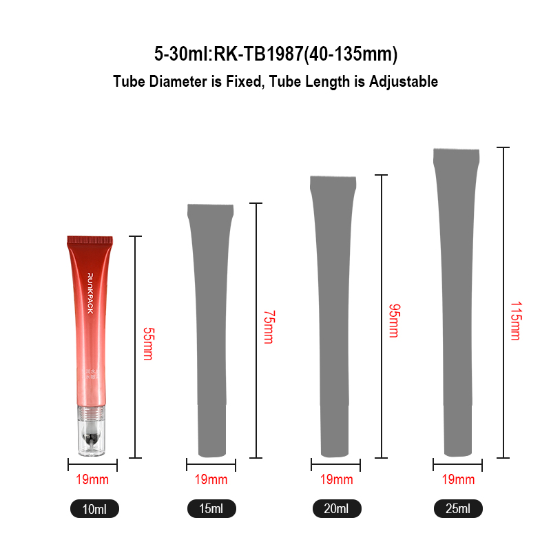 Runk cosmetic tube size