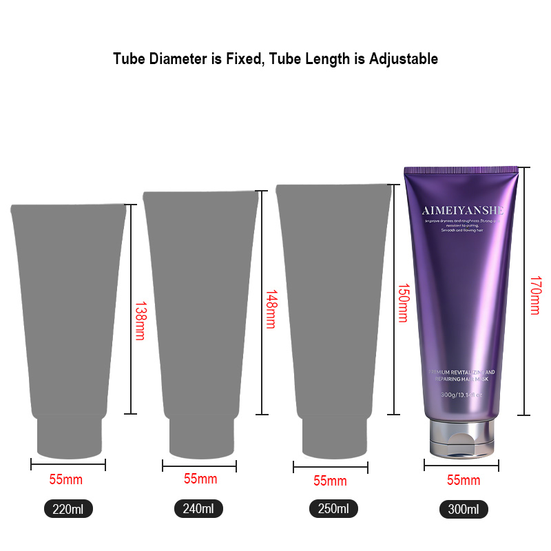 Runk cosmetic tubes size