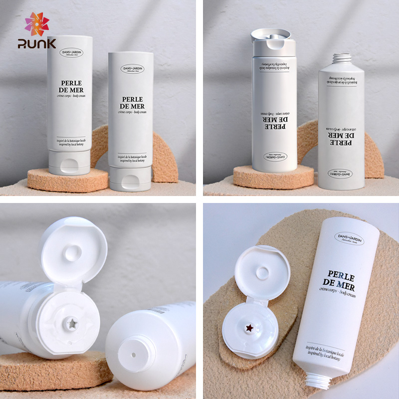 Cosmetic sunscreen cream tube