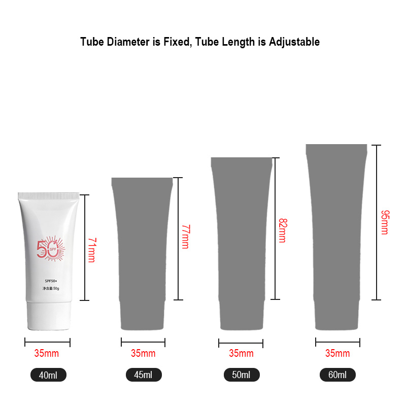 Runk cosmetic tube size